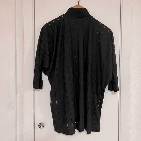 Zara black turtle neck sheer blouse - Picture 4 of 5